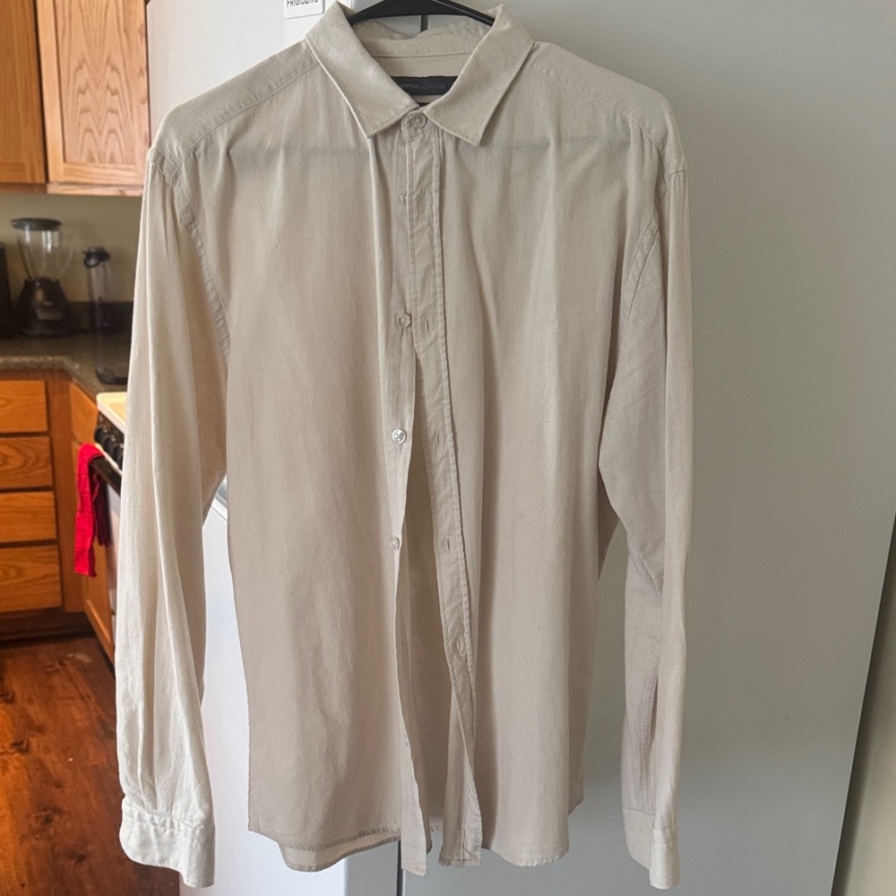 Men's Linen Cream Shirt